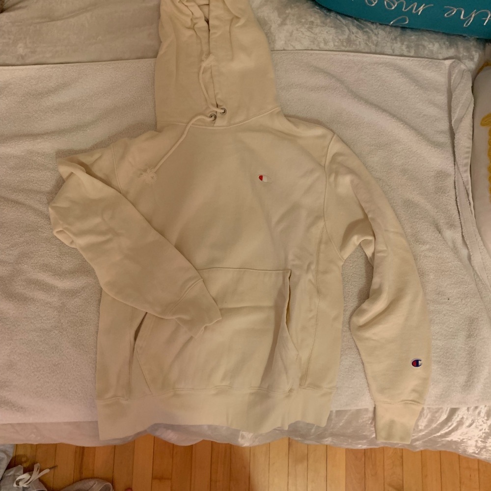 reverse weave champion hoodie (cream)